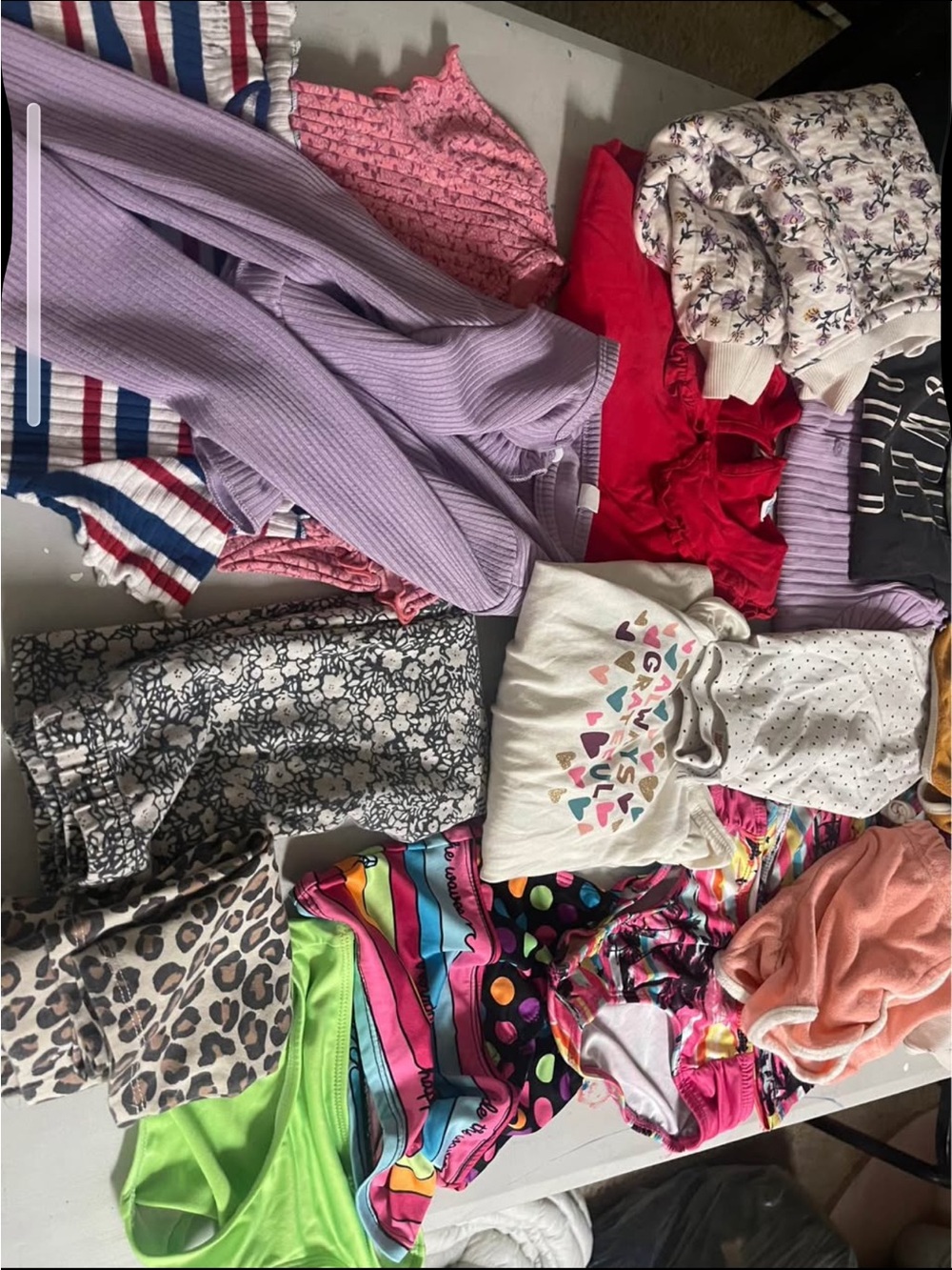 Girls Mixed Clothing Lot - Bright Multicolor Tops & Dresses 3T &4T